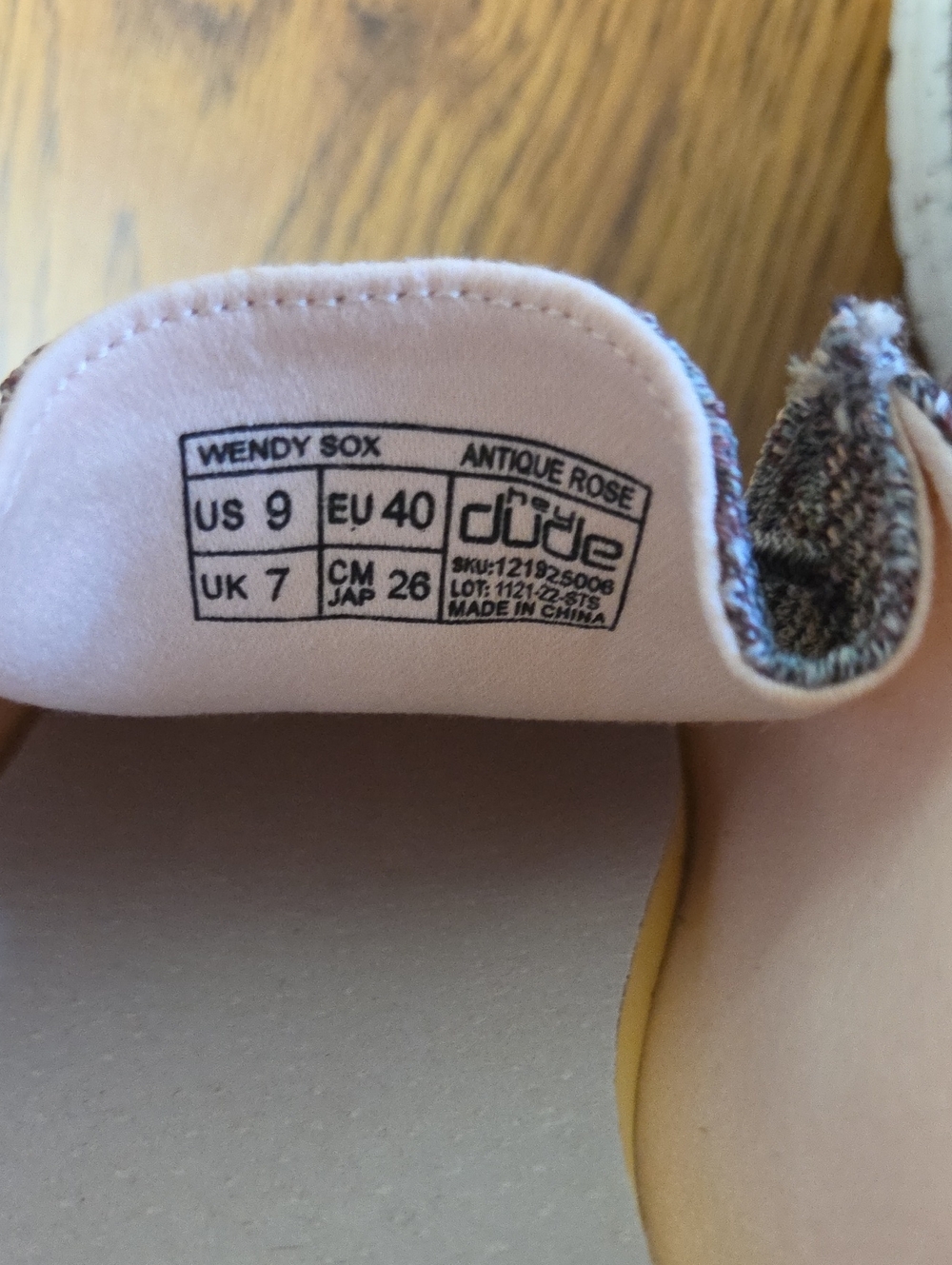 NWT Hey Dude Wendy SOX Slip-On Shoes in Heathered Gray & Rose Size 9 - Picture 10 of 10